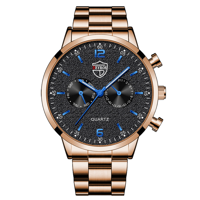 Mens Luxury Business Watchs Stainless Steel Quartz Wrist Watch Male Leather Watch Calendar Luminous Clock reloj hombre