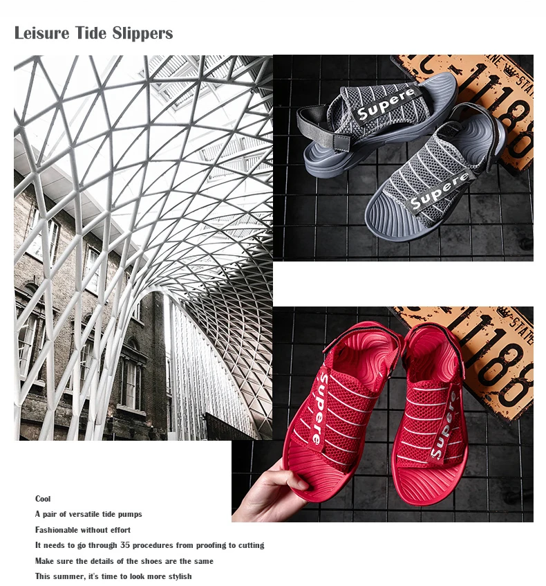 Summer Men's Sandals Beach Shoes Breathable Casual Beach Shoes Lightweight Soft Bottom Outdoor Sandals Breathable Men Sandals (1)