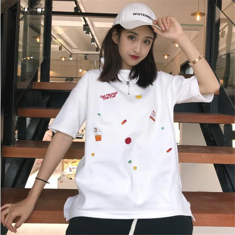 Camisetas Harajuku Con Estampado De Comida Kawaii Bf Holgadas
