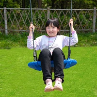 60CM 23inch Outdoor Kids Playground Swing Set Saucer Rotate Tree Nest Swing 900D 600lbs Flying Rope Round Swing 2