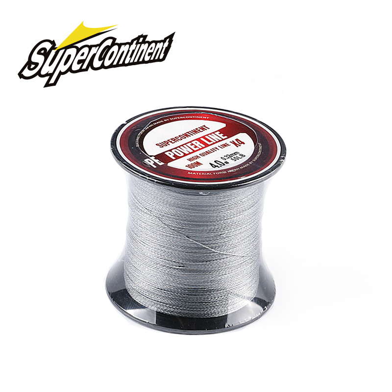 Supercontinent  4 StrÃ¤nge 100M 300M PE Geflochtene Angelschnur 10-93LB Multifilament Angelschnur Glatt fÃ¼r Karpfen Angeln