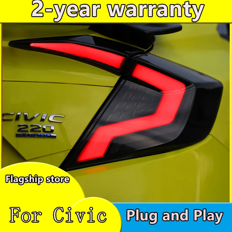 Автомобильный Стайлинг для Honda Civic G10 задние фары 2016 2017 2018 2019 10th 12 В светодиодный