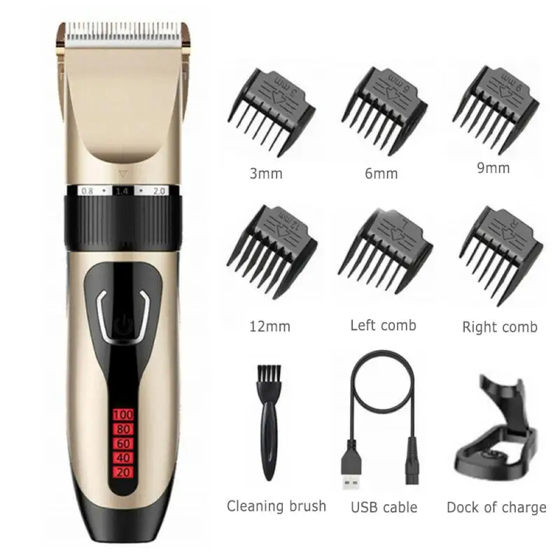 Barber Rechargeable Hair Clipper Professional Trimmer Men Electric