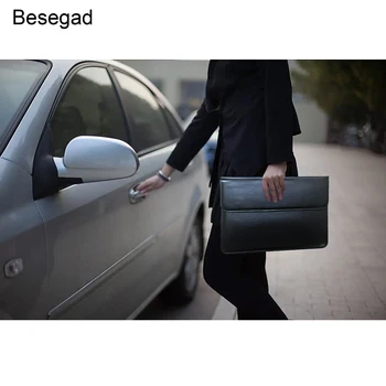 

Besegad Wear Resistant Shockproof PU Leather Protective Carrying Cover Sleeve Case for Microsoft Surface Pro 4 6 Go Tablets