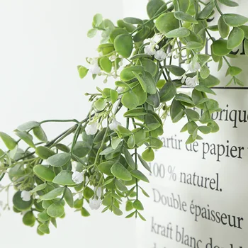 

Artificial Eucalyptus Willow Leaves Garland Vine Wedding Greenery Home Decor Outdoor Party Table Wall Green Leaves Decoration