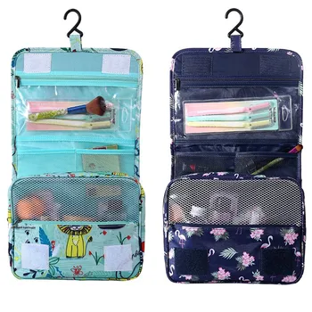 

Travel Cosmetic Bag Hanging Makeup Organizers Waterproof Large Capacity Folding Wash Toiletries Storage Bag Women Toiletry Bag