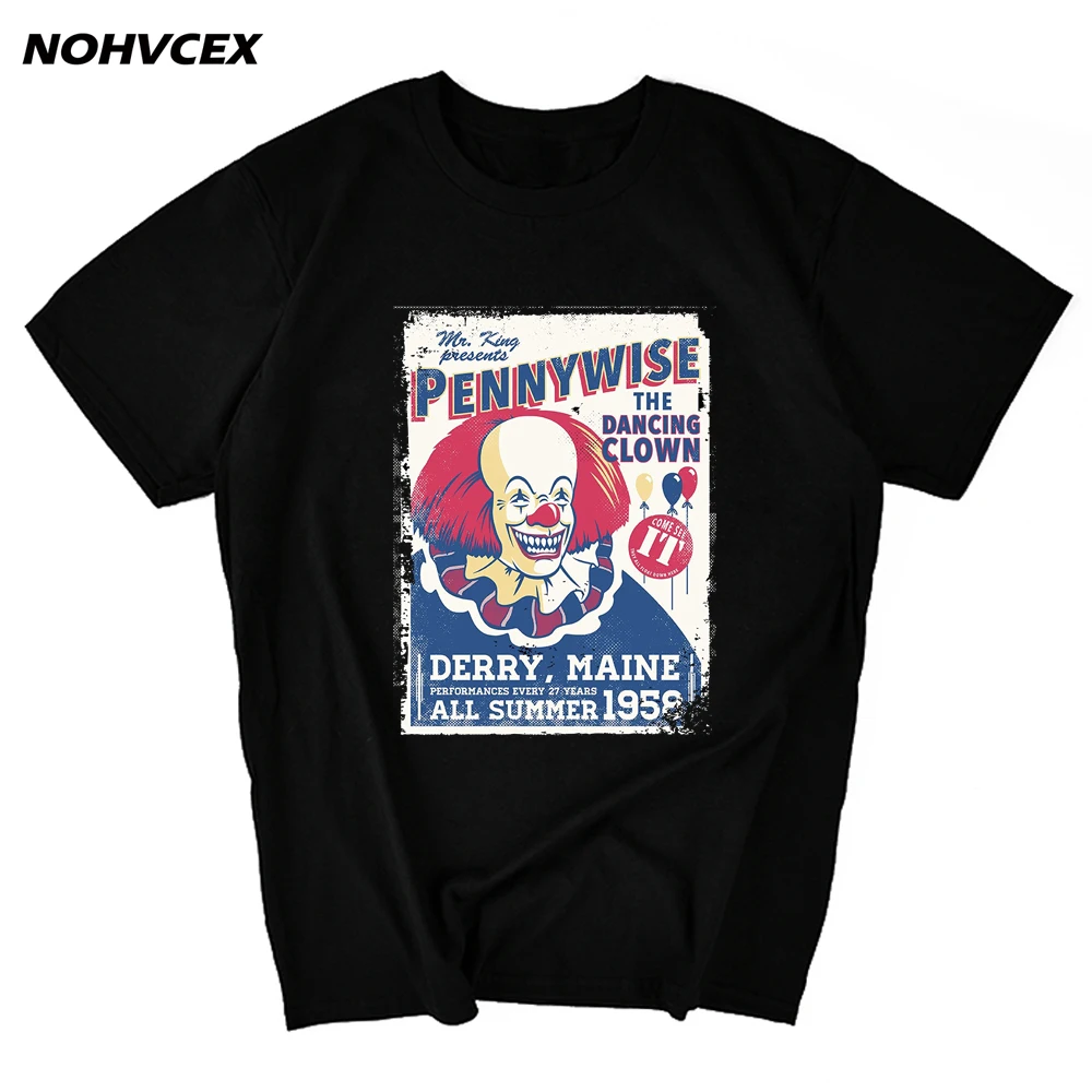Забавные мужские ретро футболки Pennywise танцующий клоун из фильма винтажный ужас