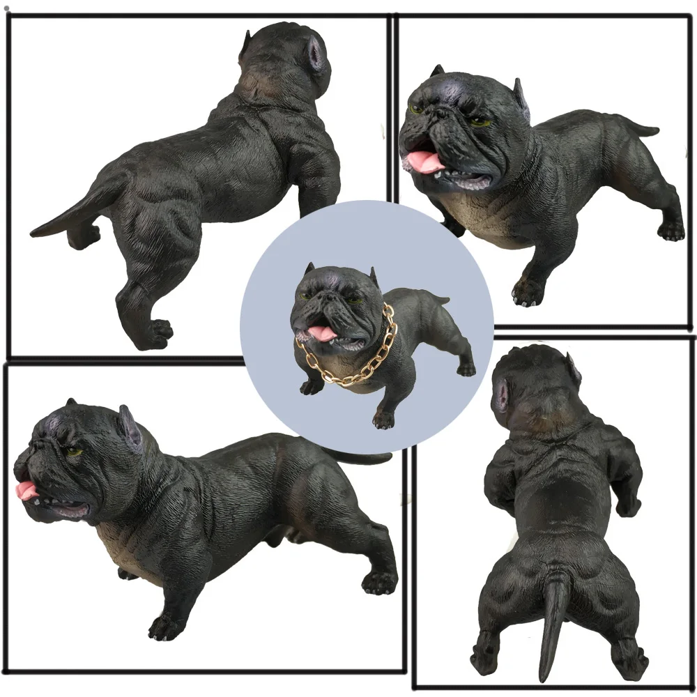 Children's Toys American Bully Pitbull Dog Animal Figurine Memorial Car