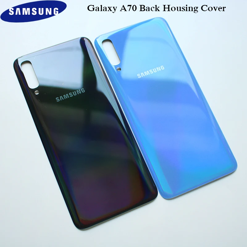 Samsung Galaxy A70 оригинальная задняя крышка для батареи задняя дверь Корпус 3D Стекло Замена Ремонт Часть защитный чехол с логотипом