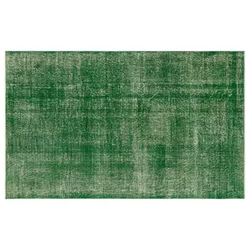 

Handmade Green Vintage Overdyed Turkish Area Rug 143x231 Cm-4'8''X7'7''