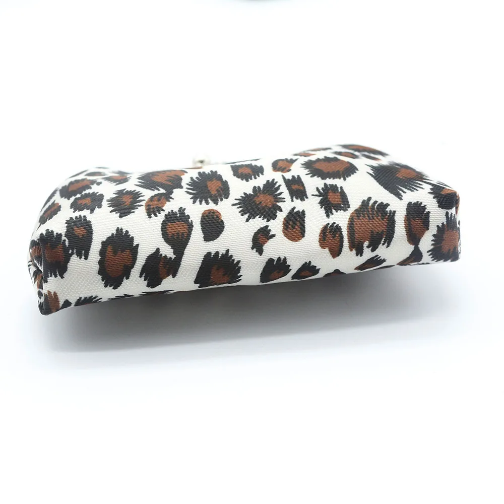 Hasp Coin Purse Women's Small Leopard Print Purse Polyester Wallet Female Pouch Coin Wallet Mini Clutch Money Bag
