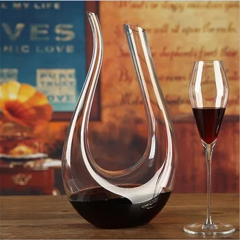 

Fashion Luxurious Crystal Glass U-shaped Horn Wine Decanter Wine Pourer Wine Container