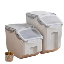 Короб для питомцев, для разведения собак, кошек, ящик для хранения кошачьих продуктов, рисовое ведро с ложкой, сухой корм, антиоксидантный Органайзер Домашний для хранения