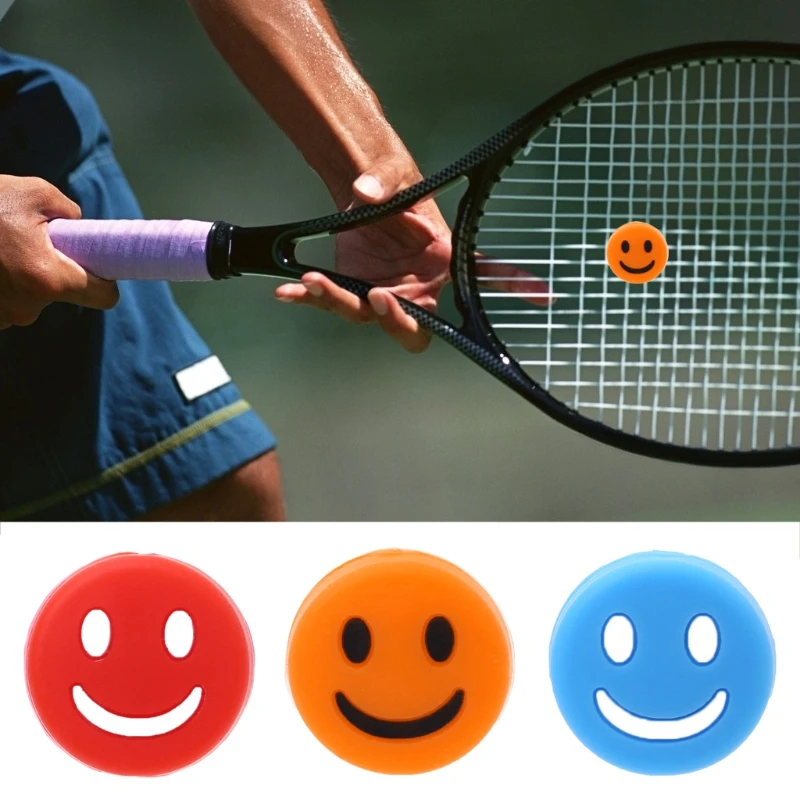 Силиконовые смайлик теннисные ракетки для амортизации вибрации принадлежности для спорта на открытом воздухе