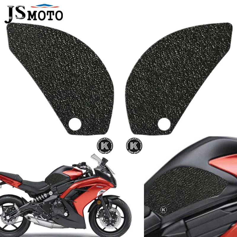 Motorcycle 3D Non-slip Side Knee Decal Fuel Tank Pad Protector Decals Sticker For KAWASAKI ER-6N ER-6F ABS NINJA 650 ABS 12-16