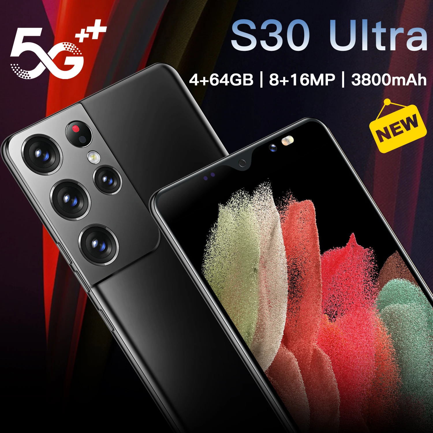 S30 Ultra Global Version Celular 5.0 Inch 4GB 64GB 8+16MP Andriod 10 New Smartphones Ten Core MTK6889 Dual SIM 4G 5G Cell Phone