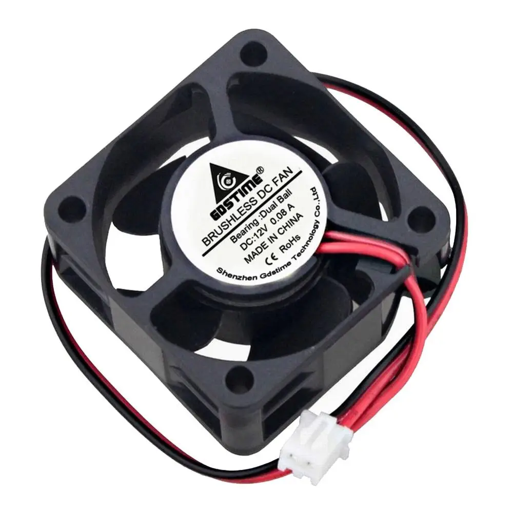 5 шт. Gdstime 12 В DC 40X40X20 мм 2Pin бесщеточный вентилятор с шариковым подшипником 4010B мини 4 см вентилятор охлаждения