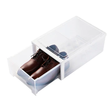 

Transparent Plastic Drawer Storage Box Shoe Box Sundries Storage Box Push-Pull High-Heeled Box Household Items
