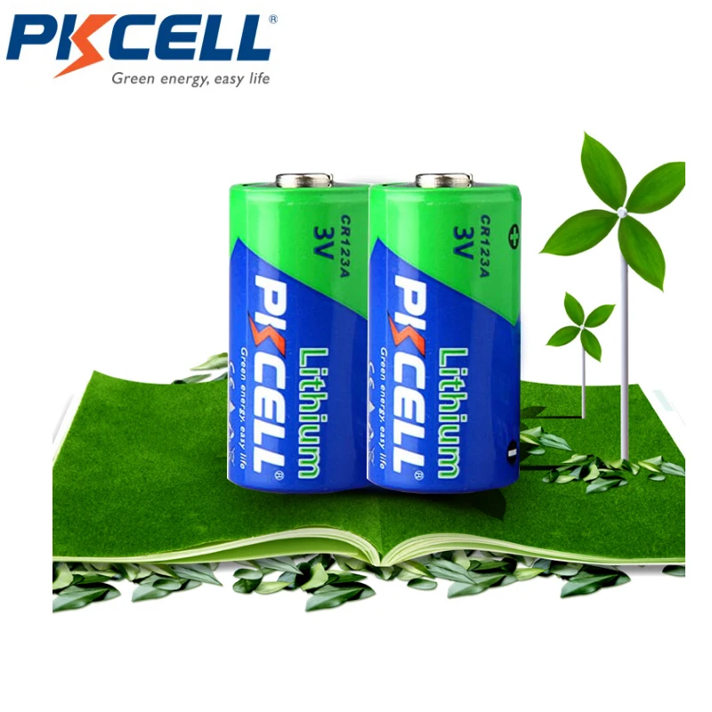 4pcs Pkcell 3V CR123A CR 123A 1500mah Lithium battery cell CR123 CR17335 CR17345 16340 LiMnO2 dry primary battery for camera