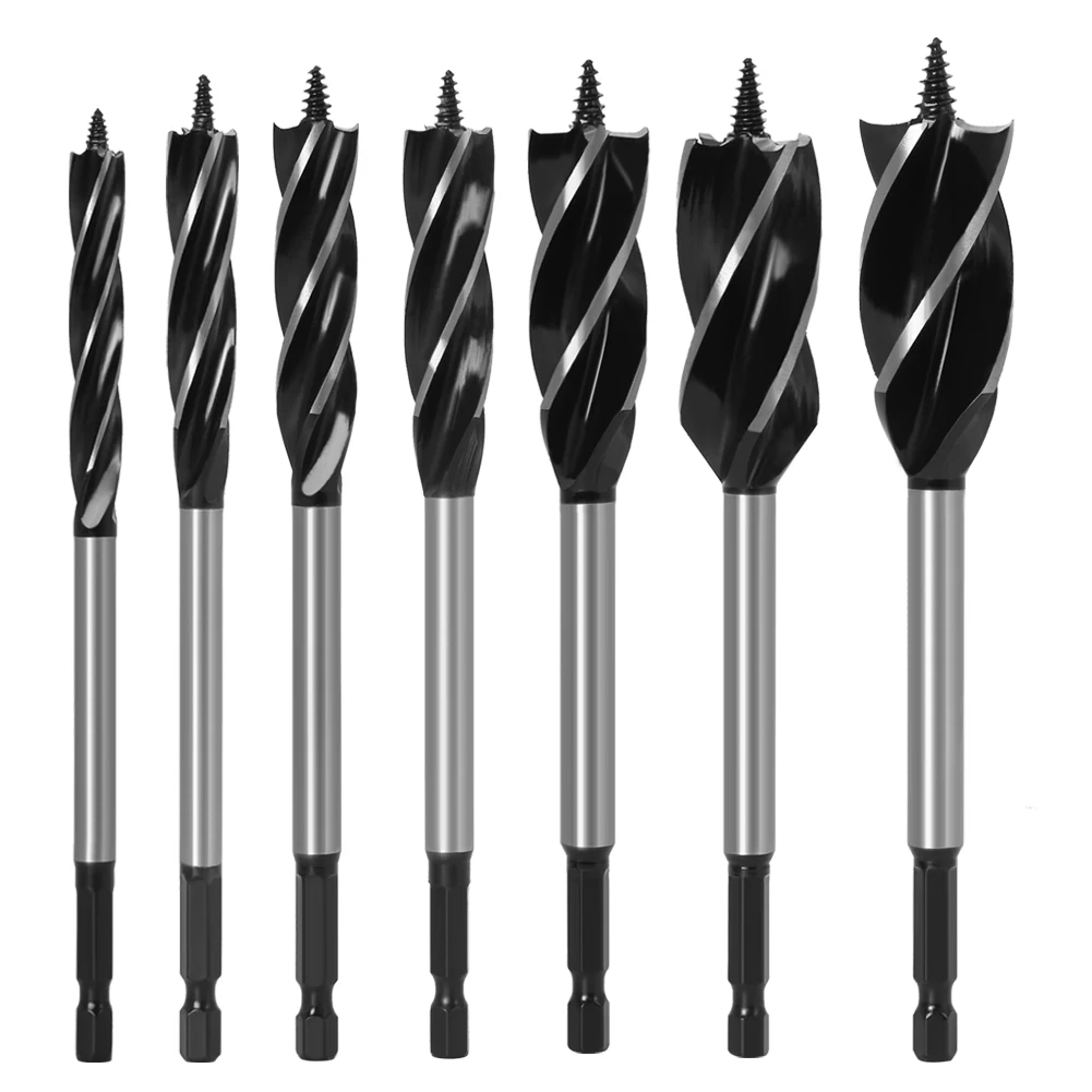 Precision Woodworking Auger Drill Bit Set, 10mm-35mm - Fast-Cutting Carpenter Tool