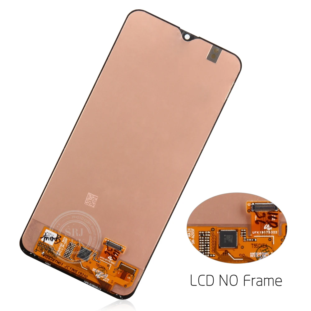 Сенсорный экран AMOLED/TFT для Samsung Galaxy A20 A205F ЖК дисплей с дигитайзером и сенсорным