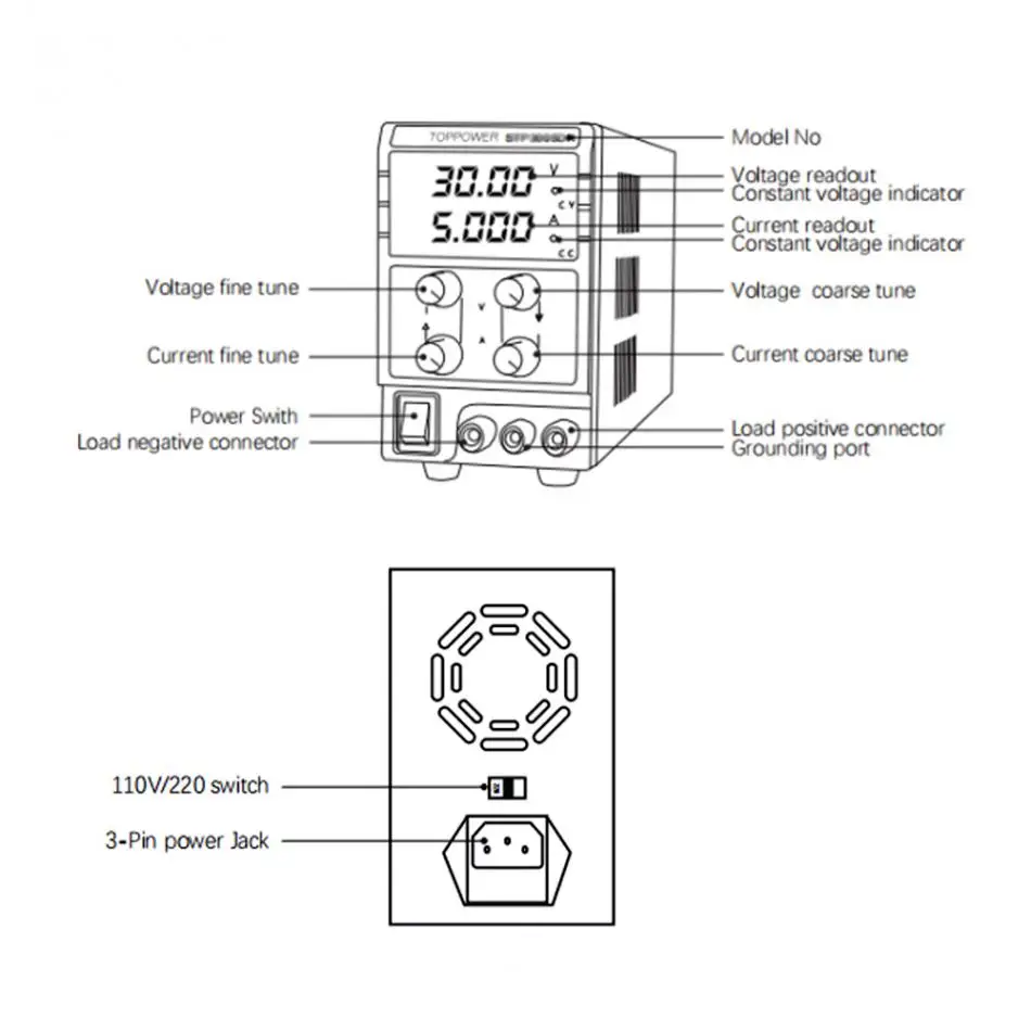 STP3010D 3LED Профессиональный Напряжение регуляторы напряжения Стабилизаторы переменной Регулируемый Цифровой DC Питание для детей, на возраст от 0 до 30V 0-10A регулируемый