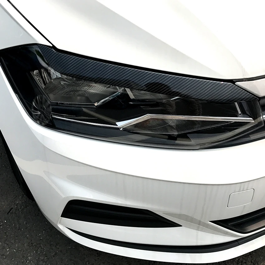 Наклейки на веки фар и бровей накладка ABS для Volkswagen Polo MK6 2019 аксессуары