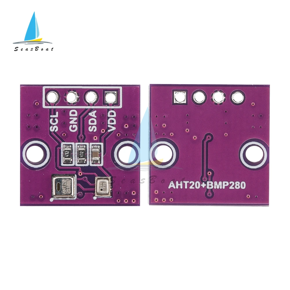 Sensor Module Pressure Sensor Module DC 2.0-5V I2C Interface AHT20 + BPM280 Digital Temperature Humidity Sensor High Precision Atmospheric Pressure Sensor For Arduino