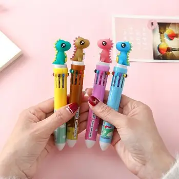 

1pcs Dinosaur 10 Color Gel Pens Cute Stationery Cartoon Signing Pen Animal Gel Pen Student Writing Pens Kawaii School Supplies