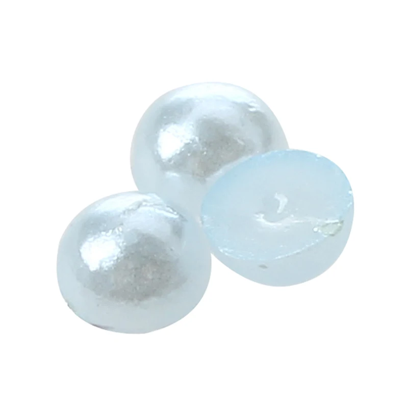 

500pcs Half-round Flatback Acrylic for Nail Art Phone Craft Blue