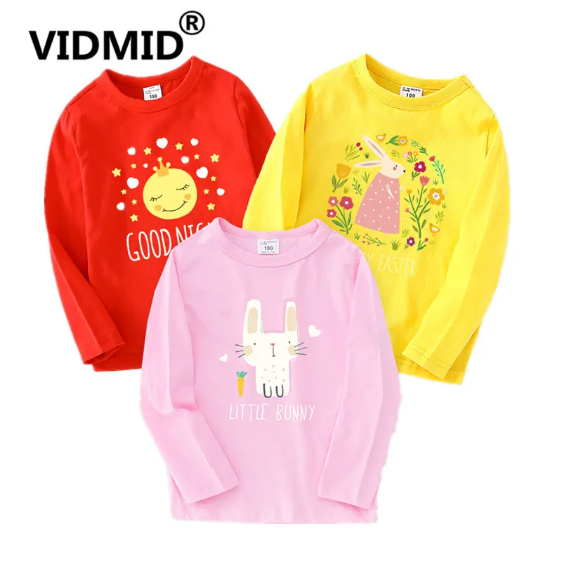 VIDMID/футболки с длинными рукавами для мальчиков и девочек детская одежда героями