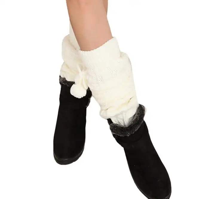 Свободные трикотажные женские зимние гетры до колена, вязаные длинные носки для высоких ботинок, женские сапоги, гетры 908
