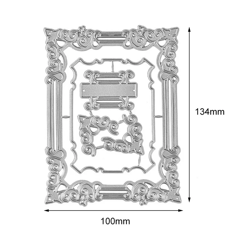 YaMinSanNiO вложенные прямоугольные металлические режущие штампы рамка набор штампов для скрапбукинга альбом открыток тиснение трафарет Декор Diecut