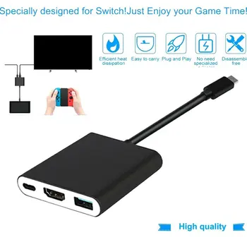 

1080P HDMI Type-C Adapter For Nintend Switch Charging Portable Dock Hub For Nintendo Switch 1080P 4K HDMI Adapter Switch