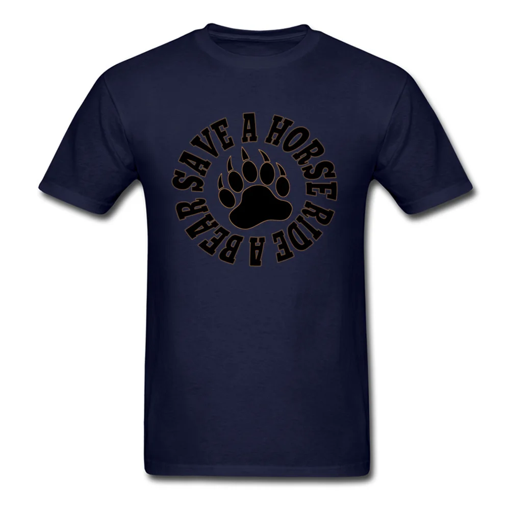 Men T Shirt Gay Bear Pride T-shirt Save A Horse Ride A Bear Tshirt Summer Mens Clothing Blue Tees Letter Tops Funny Design