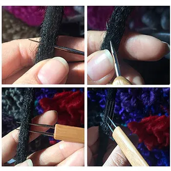 

7/9/5pcs Dreadlocks Crochet Hooks Set Hair Extensions Crochet Weaving Needles Kit for Braid Craft BV789