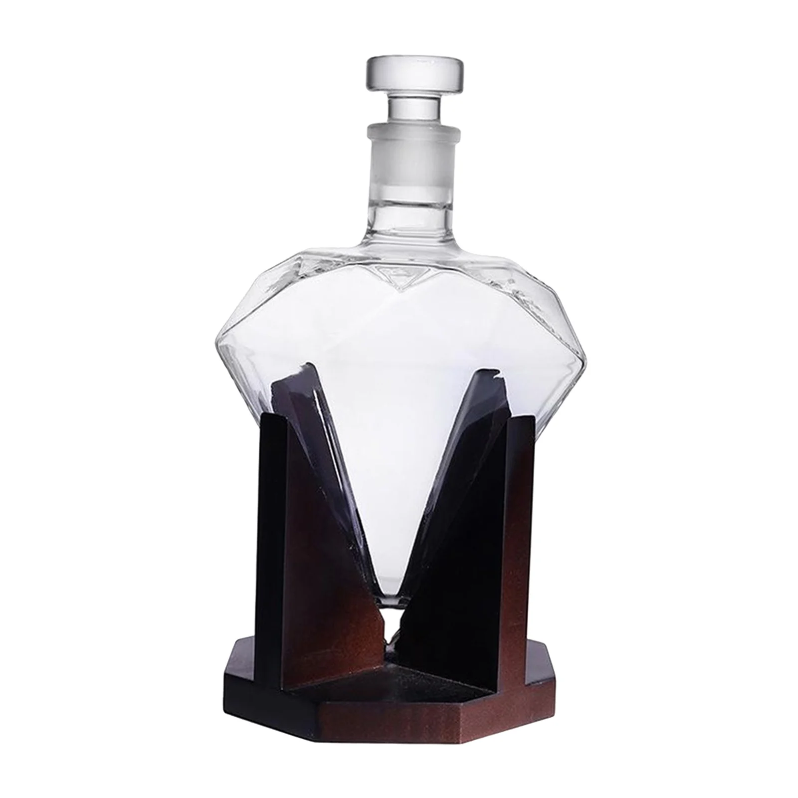 Whiskey Decanter Set 750ml Heart Shape Diamond Wine Decanter Vodka Liquor Wine Pourer Cocktail Glass Whisky Dispenser Holder Home Party Decoration whiskey decanter set