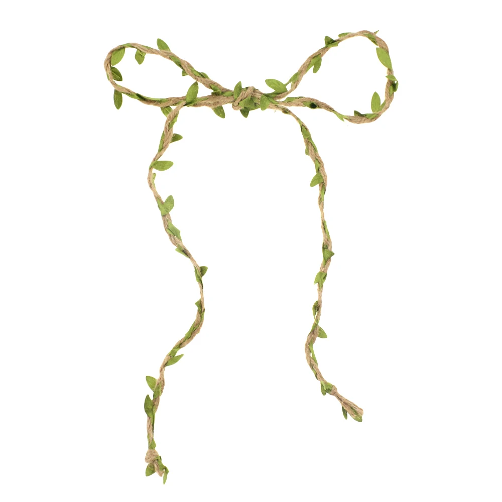 1 м имитация зеленых листьев плетение пеньковая веревка DIY Свадьба День рождения свадебное украшение из ротанга подарочная упаковка букета веревка 5 мм