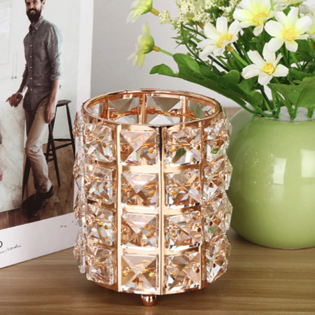 Роскошный карандаш для хранения кистей макияжа в европейском стиле золотистый