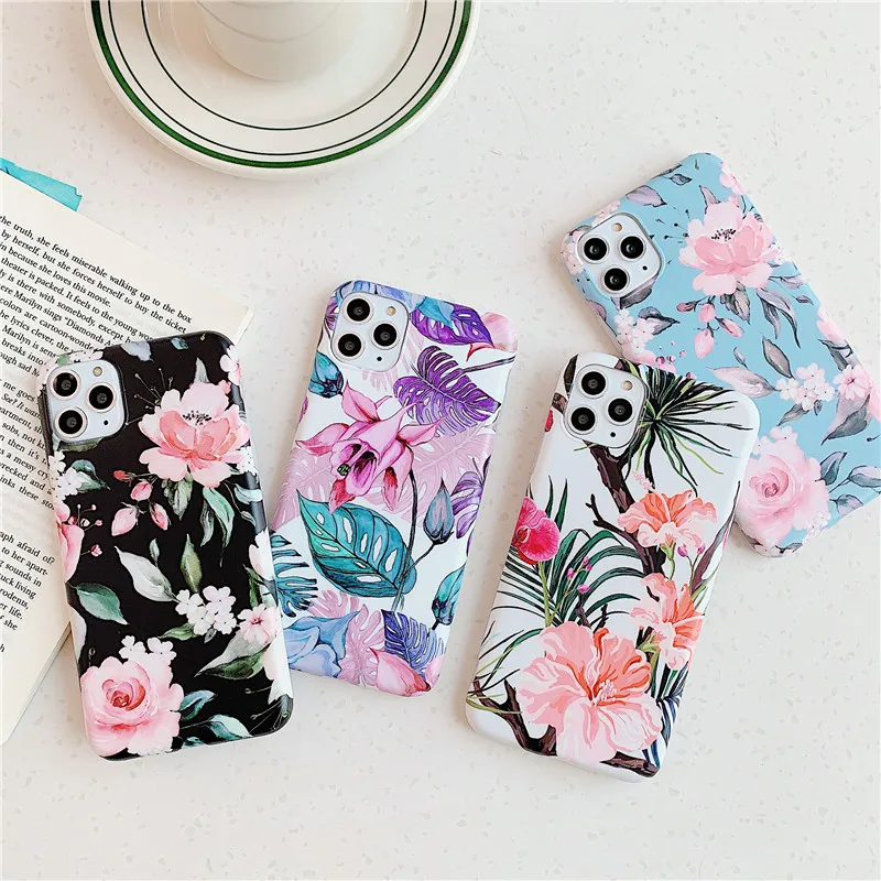 Vintage Flowers Phone Cases For iphone 12 Mini 11 Pro XS Max XR X 6 6S 8 7 Plus SE 2020 Case
