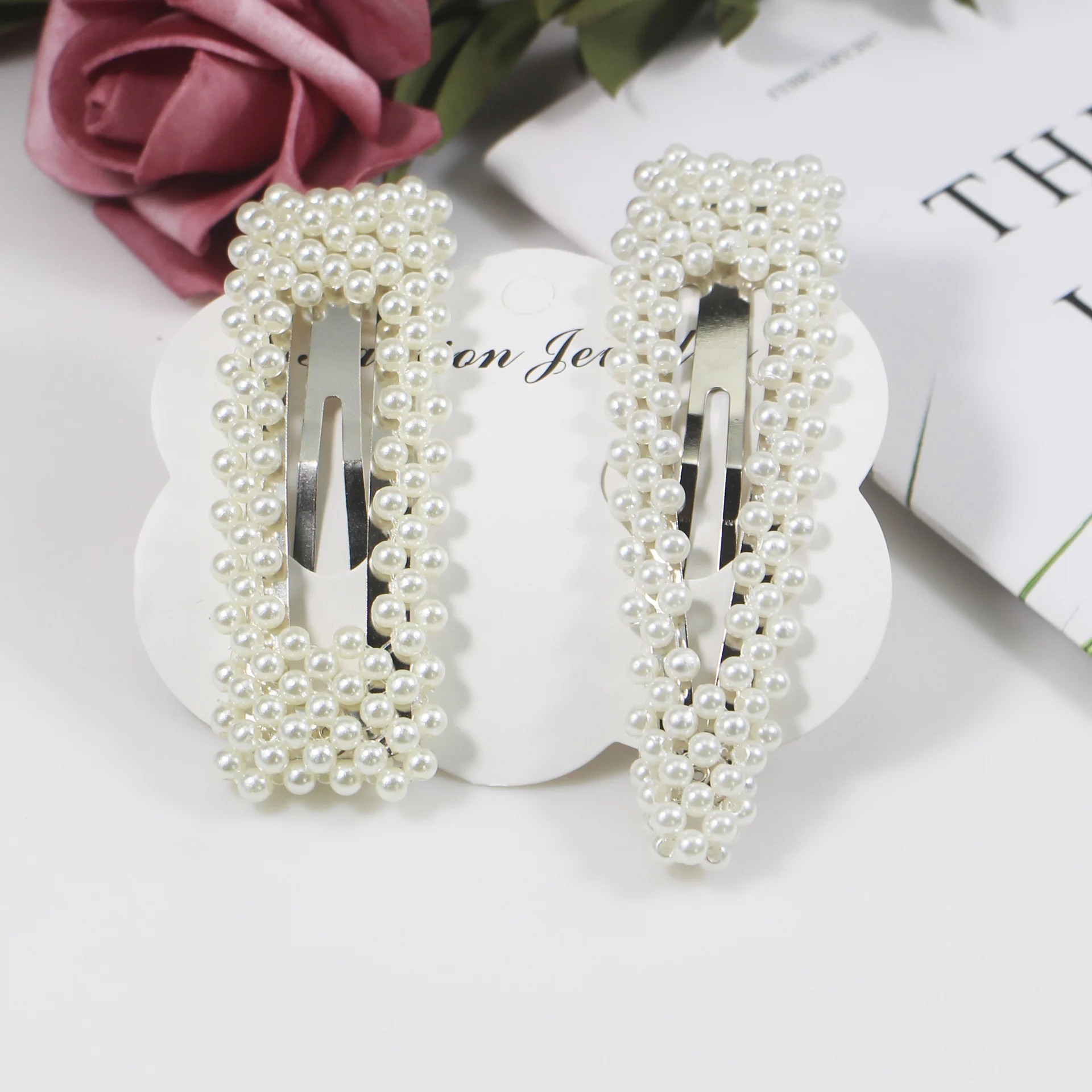 BJKL4 1 Набор модные жемчужные Искусственные бусины заколки для волос металлические заколки необычные геометрические аксессуары для волос Золотая серия Аксессуары для волос - Цвет: BJKL4