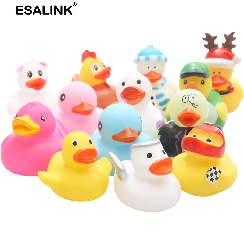 ESALINK20/10/5 шт. случайный маленький красочный резиновый поплавок пищалка звук утка