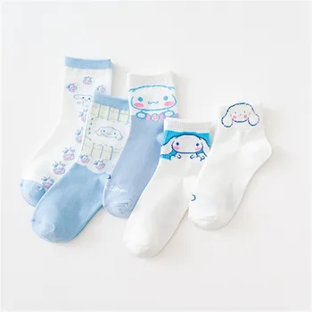 

Women Thin Sock Cartoon Ladies Crew Socks White Unisex Casual Cotton Girls Spring Trendy Skarpetki Cinnamoroll BabyCinnamoroll