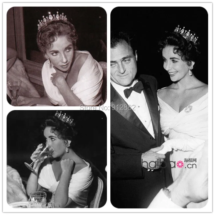 Новинка 1880s королевская тиара Elizabeth Taylor блестящие стразы посеребренные тиары и