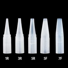 100 шт тату Перманентный макияж иглы Советы традиционные колпачки для игл 5 размер 1R/3R/5R/5F/7F для бровей татуировки