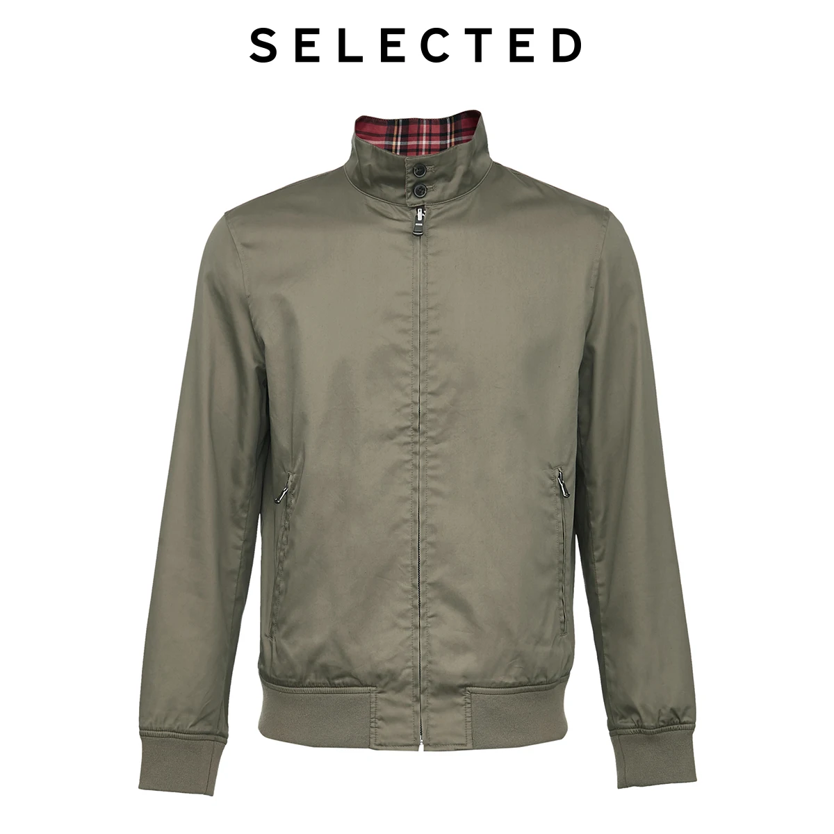 Избранное мужское хлопковое пальто осень контрастная клетчатая куртка Верхняя одежда S | 4193OM513