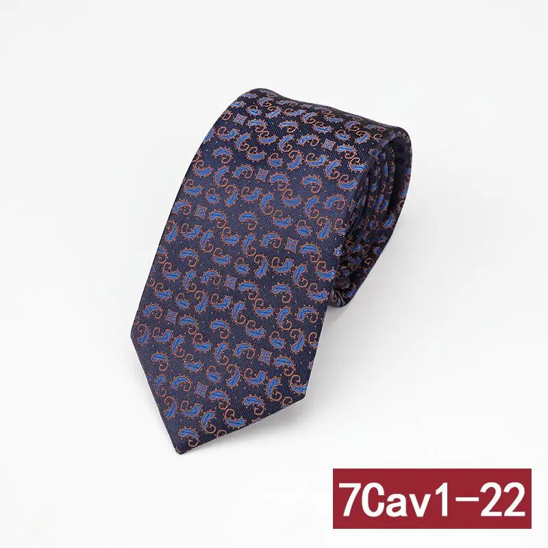 22 7 см Gravata Mens галстук роскошный мужской красный цветочный Пейсли галстук Hombre Классический Бизнес Повседневный галстук для свадьбы - Цвет: 22
