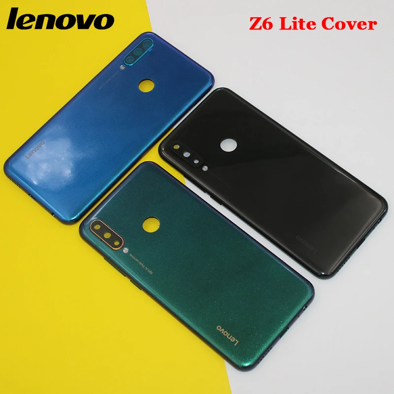 Battery Back Cover Plastic Rear Door Housing Panel Case With Logo Original For Lenovo Z6 Youth/Z6 Lite L38111 Replacement Shell mobile display frame