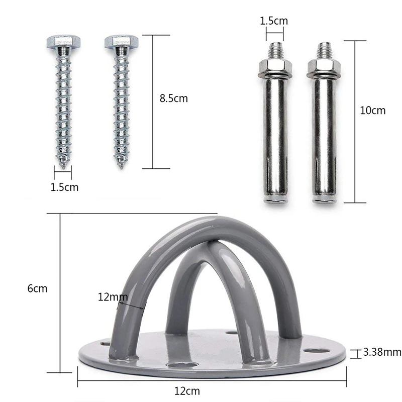 Wall/Ceiling Mount Bracket for Gym&Home Suspension Straps X Mounts Anchor for Olympic Rings Fitness Training Yoga Swing Battle R