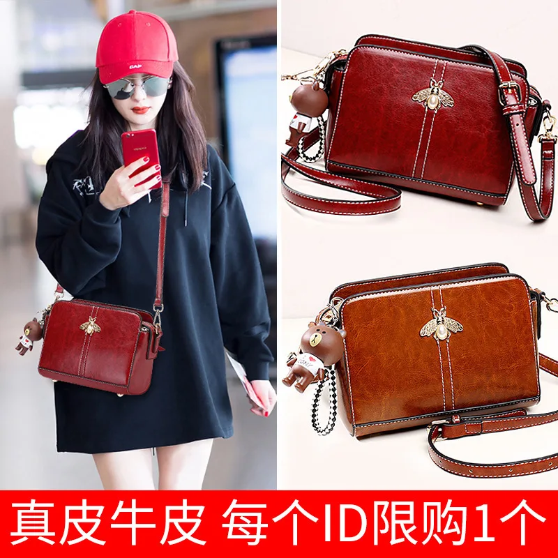 

2019 Totes Pu Promotion Bolsas Feminina Bolsos Mujer Han Edition New Wind Ol Handbag Oil Wax Joker One Shoulder A Undertakes